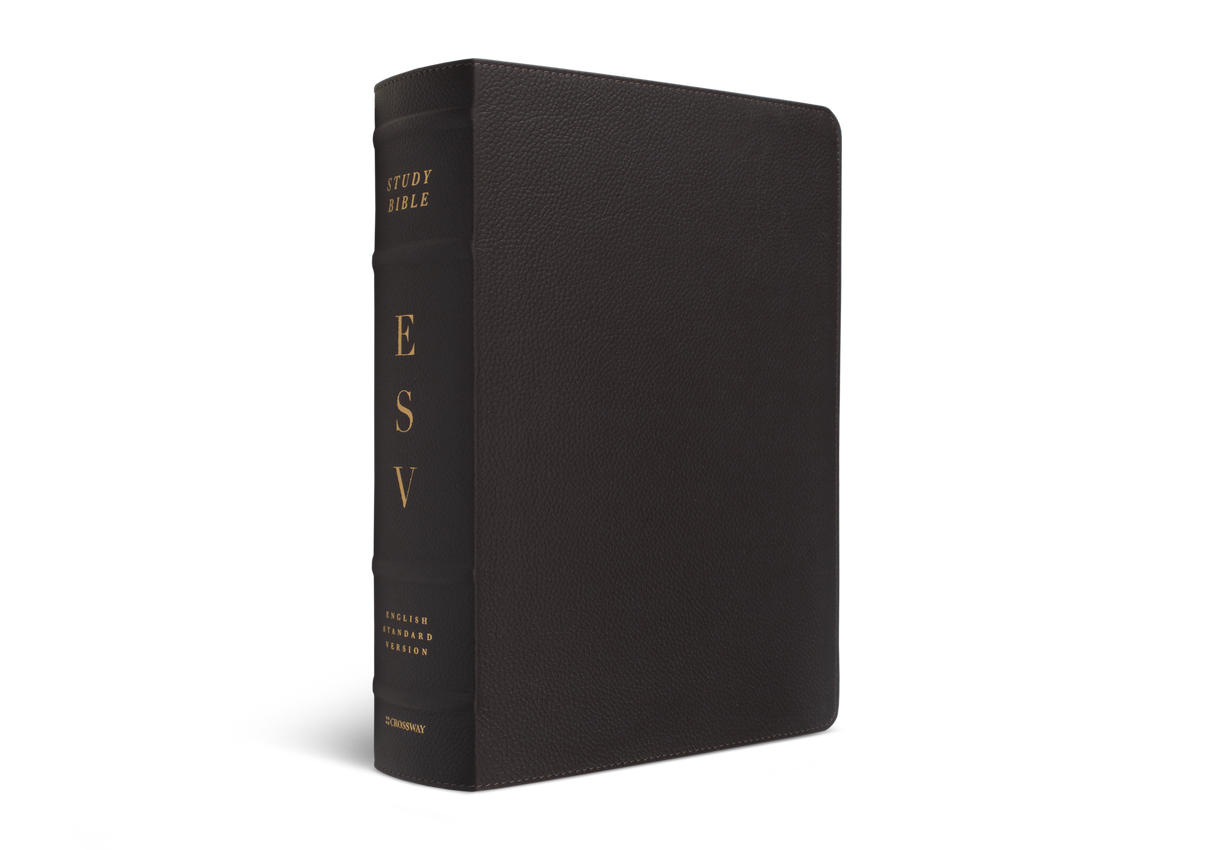 ESV Study Bible, Large Print (Buffalo Leather, Deep Brown)