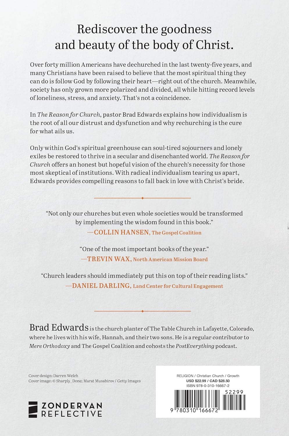 Reason for Church: Why the Body of Christ Still Matters in an Age of Anxiety, Division, and Radical Individualism