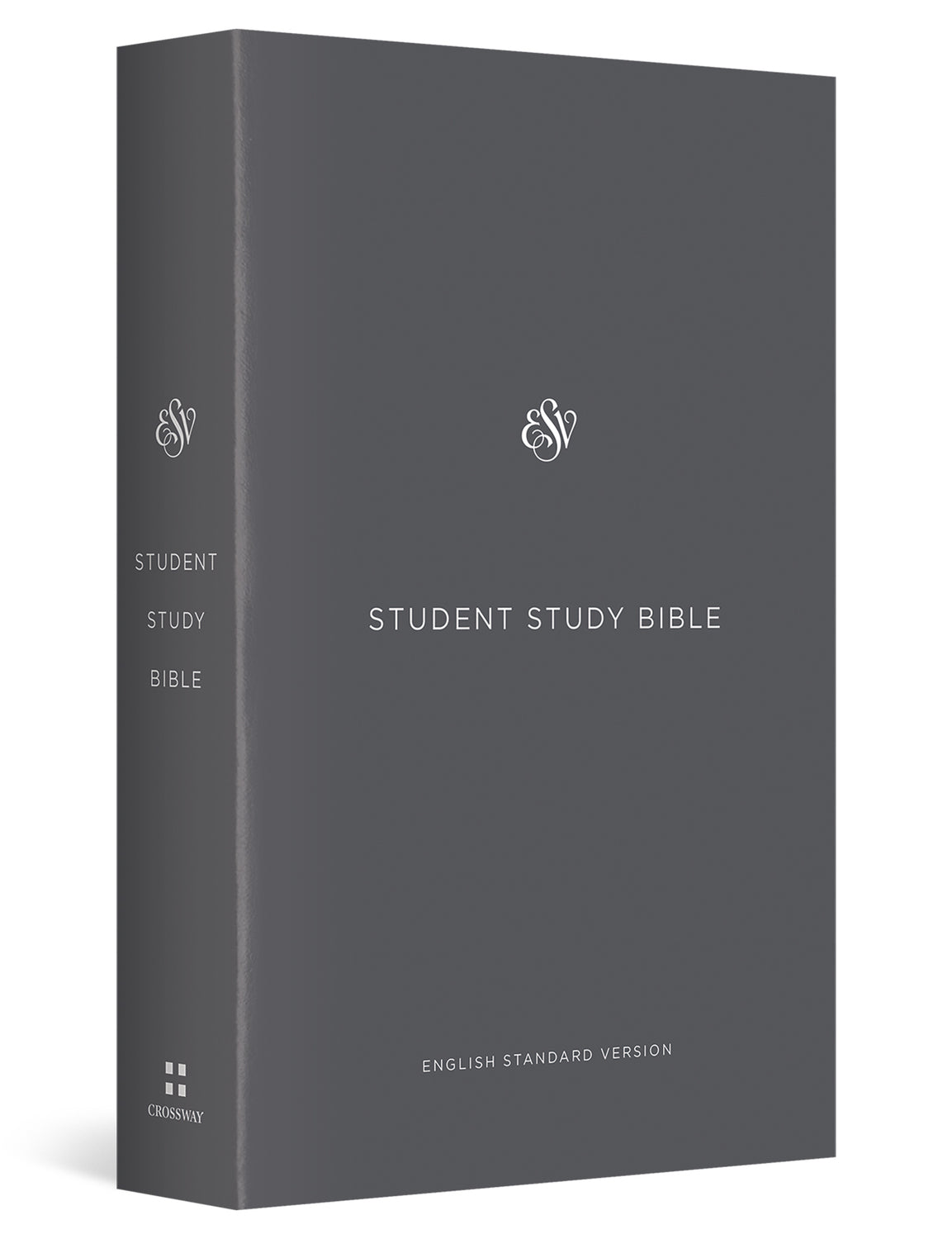 ESV Student Study Bible (Paperback, Gray) cover shown at an angle