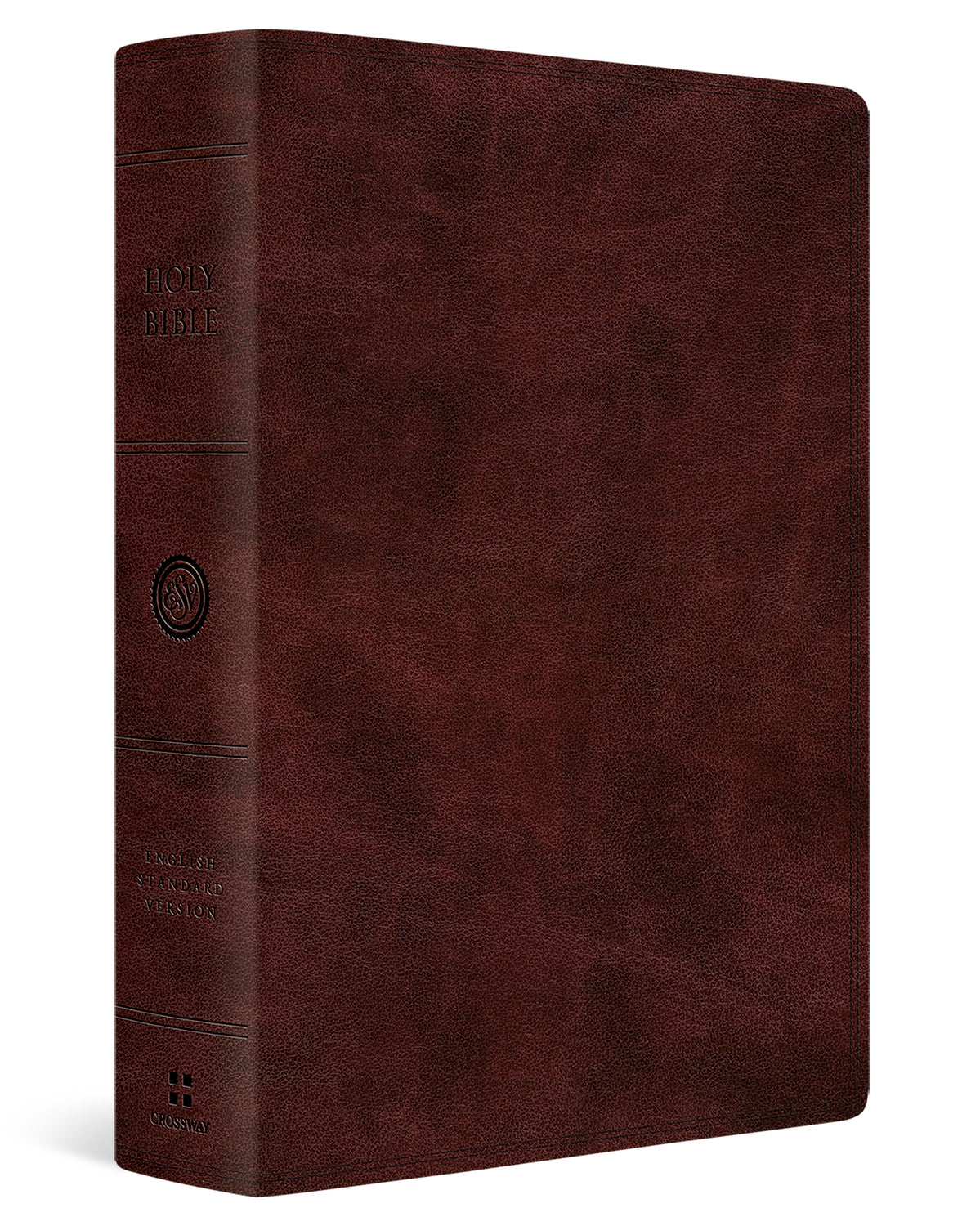 ESV Super Giant Print Bible (TruTone, Burgundy) cover shown at an angle