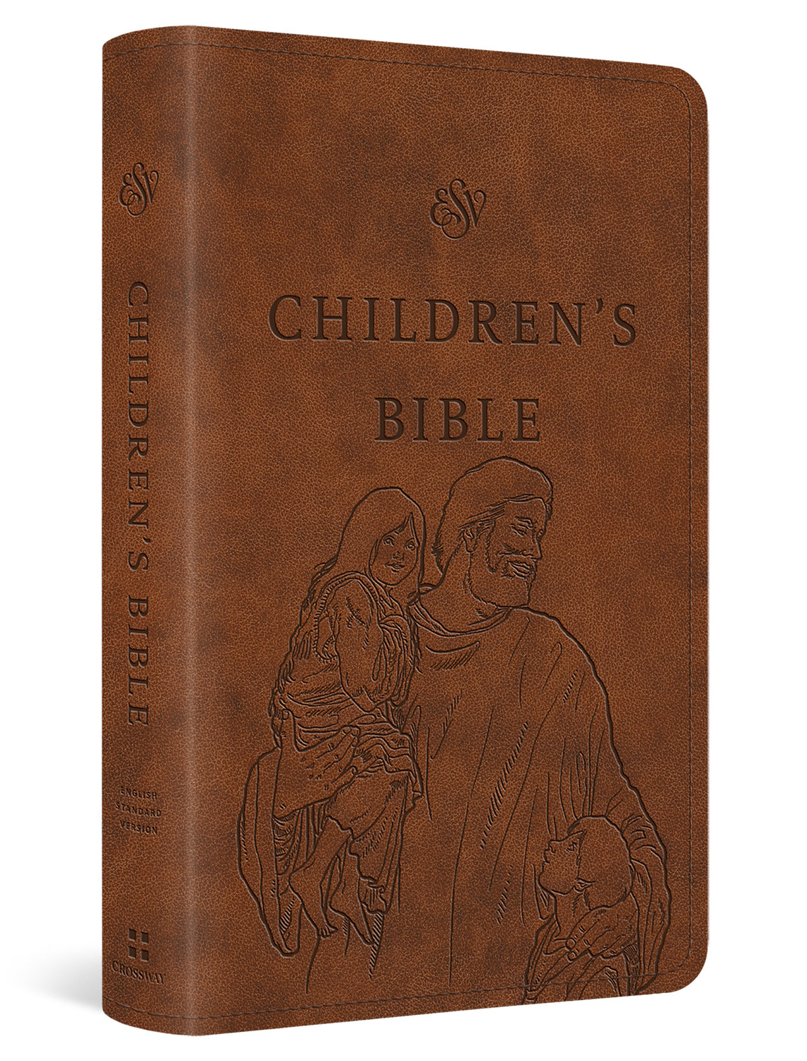 ESV Children's Bible (Trutone, Brown, Let the Children Come Design) cover image (4356993122366)