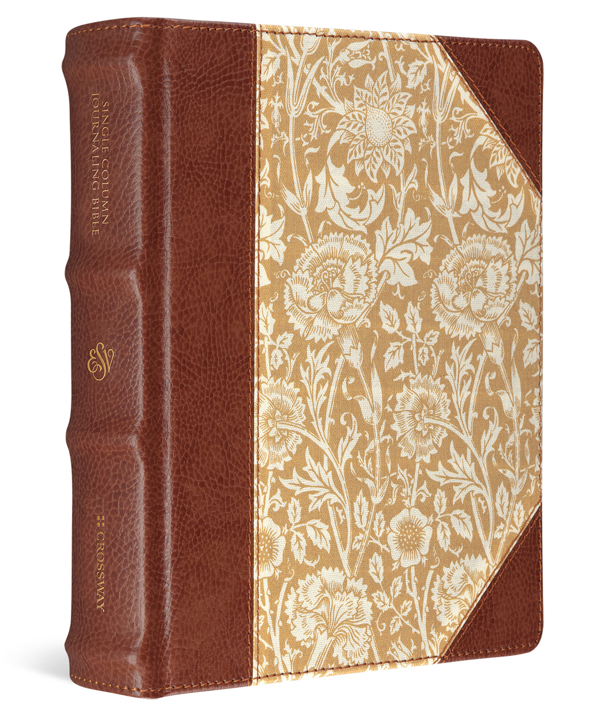 ESV Single Column Journaling Bible, Large Print (Cloth Over Board, Antique Floral Design)