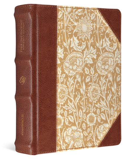 ESV Single Column Journaling Bible, Large Print (Cloth Over Board, Antique Floral Design)