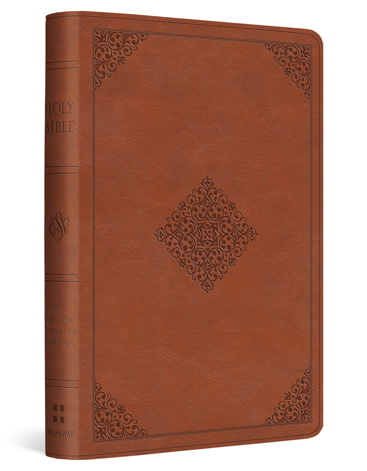 ESV Compact Bible (Trutone, English Saddle, Ornament Design) cover image (7644685336776)