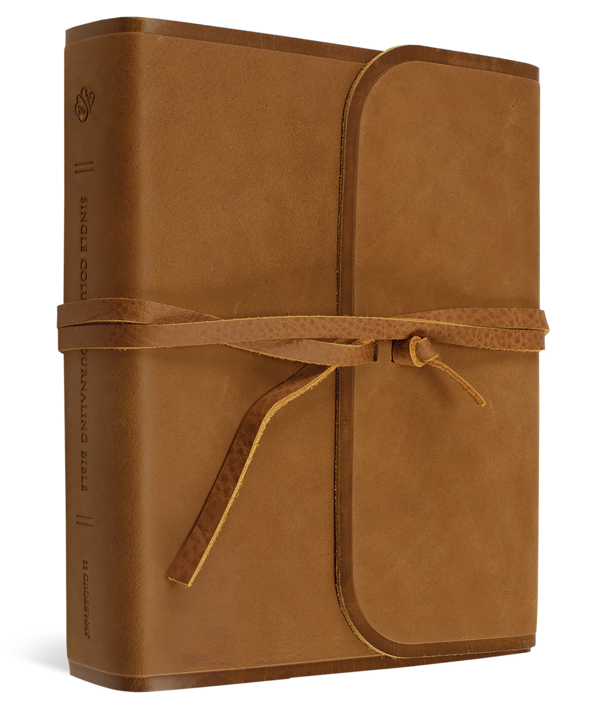 ESV Single Column Journaling Bible (Natural Leather, Brown, Flap with Strap) cover image (8251953873096)