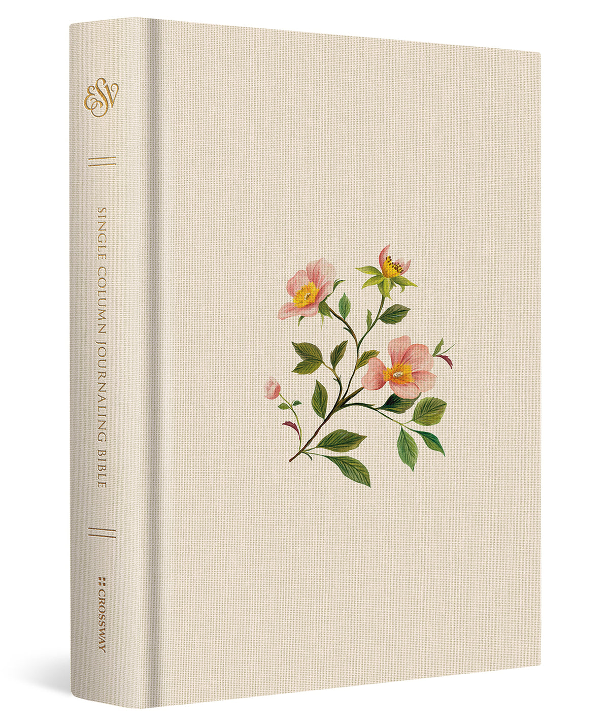 ESV Single Column Journaling Bible (Cloth Over Board, Rosehip Design) cover image (8252138848456)
