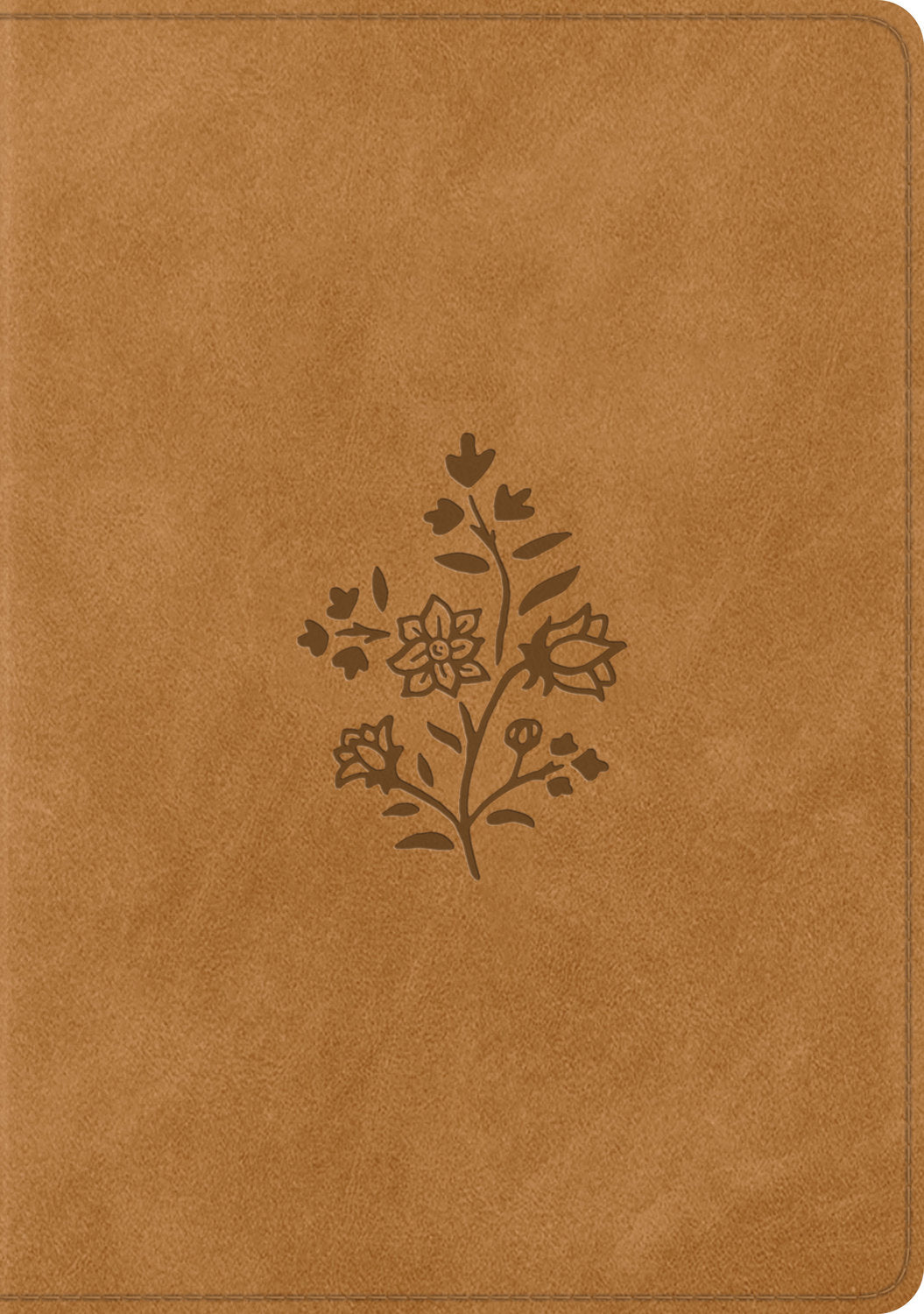 ESV Single Column Journaling Bible, Large Print (Trutone, Nubuck Caramel, Wildflower Design) front cover (8251953512648)