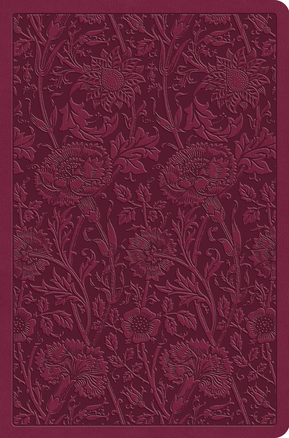 ESV Value Compact Bible (Trutone, Raspberry, Floral Design) front cover (8238270251208)