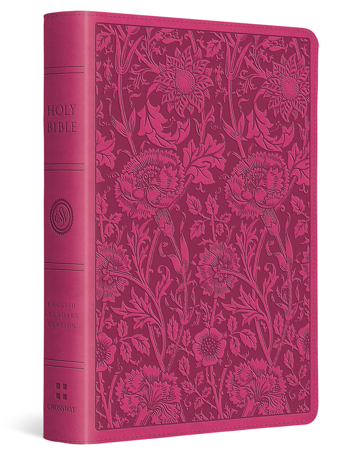 ESV Large Print Compact Bible, Red Letter (Trutone, Berry, Floral Design) cover image (8251953348808)