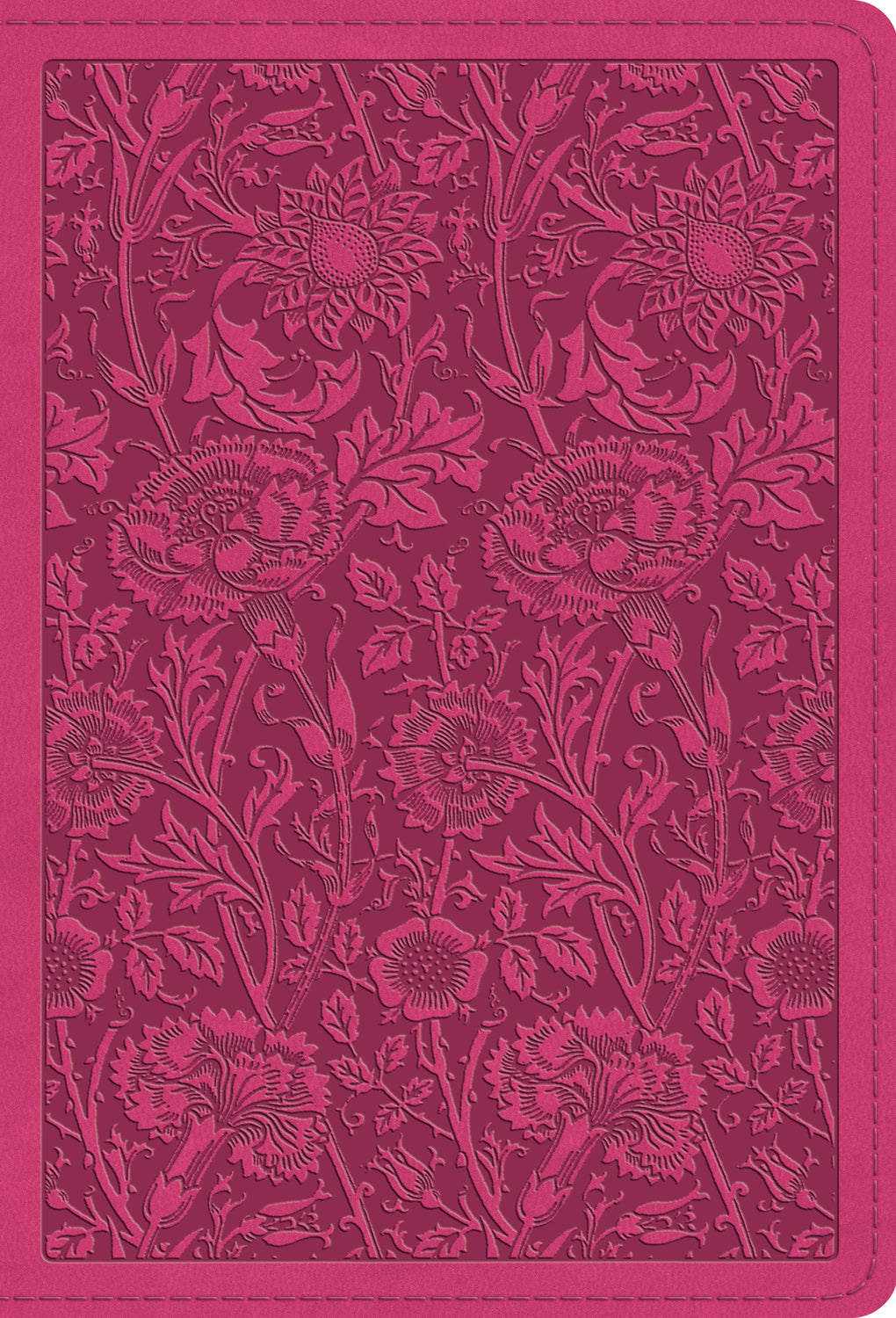 ESV Large Print Compact Bible, Red Letter (Trutone, Berry, Floral Design) front cover (8251953348808)