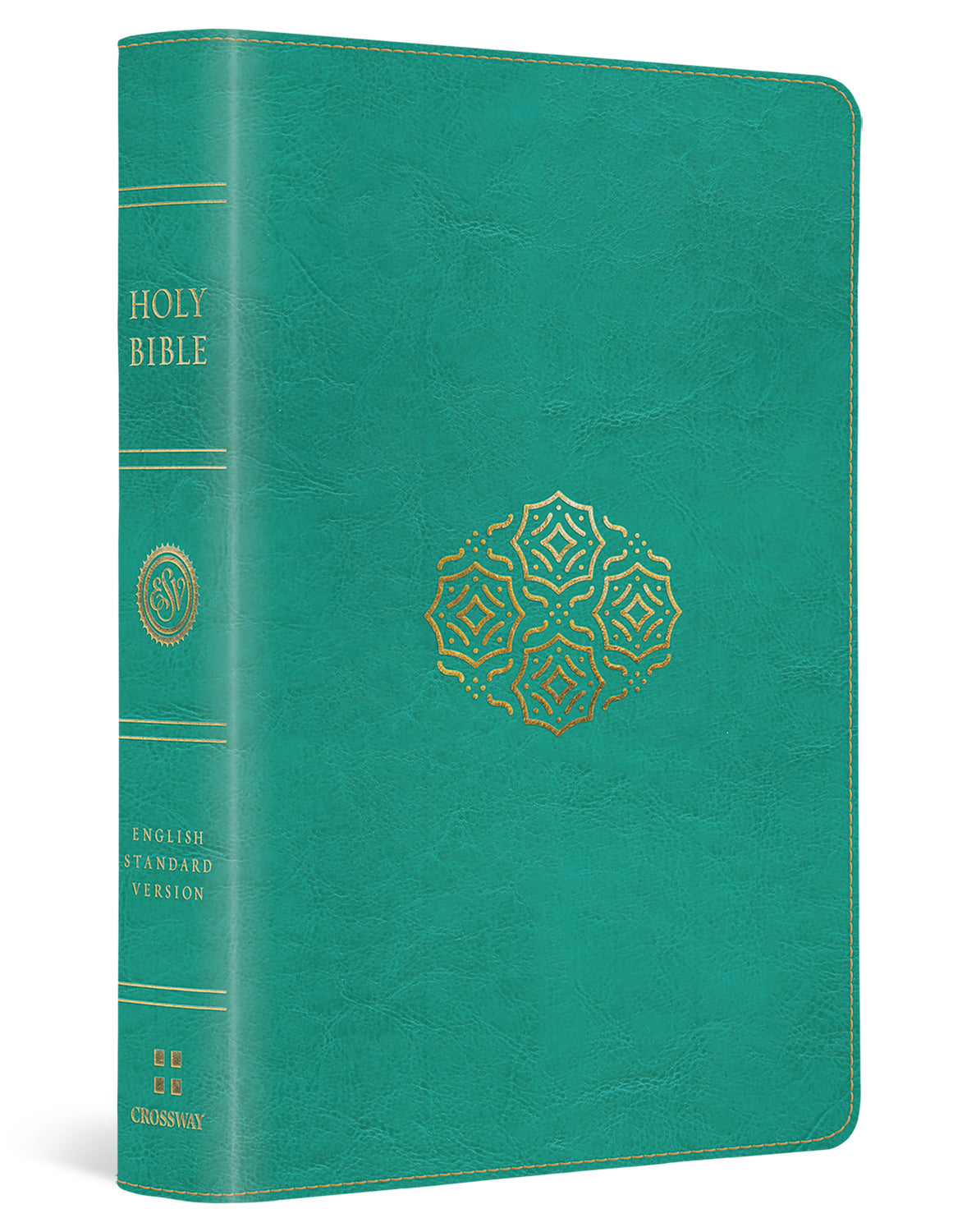 ESV Large Print Compact Bible, Red Letter (Trutone, Teal, Bouquet Design) cover image (8252146745544)