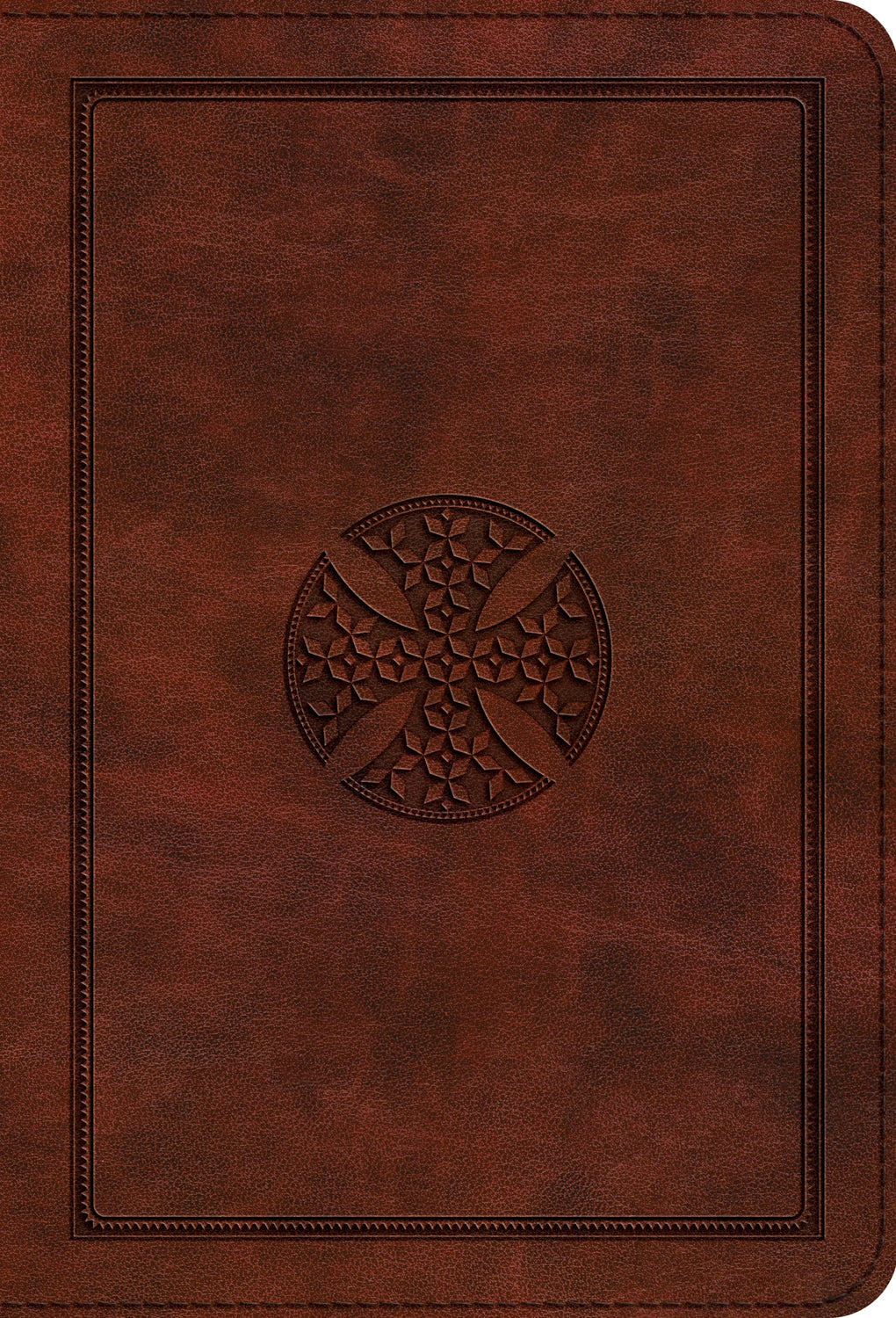 ESV Large Print Compact Bible, Red Letter (Trutone, Brown, Mosaic Cross Design) front cover (8252154249416)