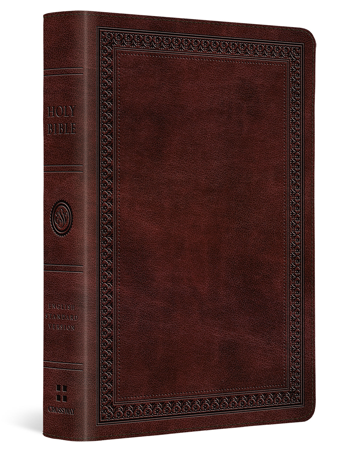 ESV Large Print Compact Bible, Red Letter (Trutone, Mahogany, Border Design) cover image (8252155887816)