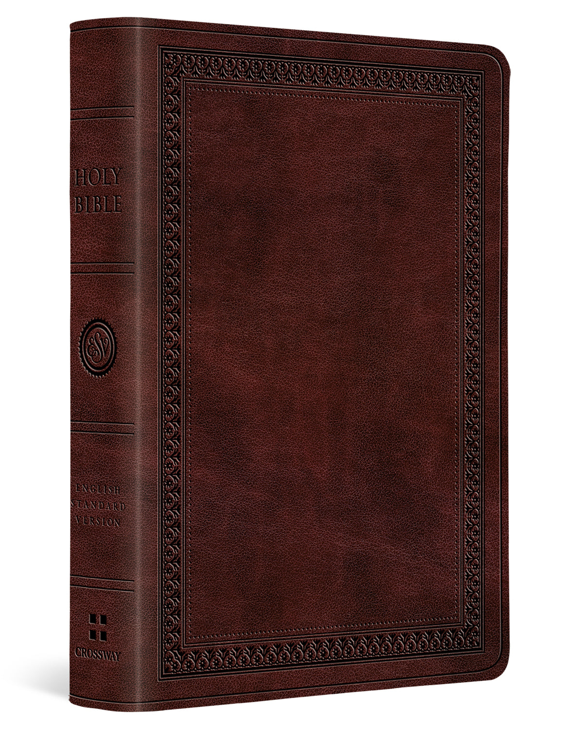 ESV Value Large Print Compact Bible (Trutone, Mahogany, Border Design) cover image (8252154511560)