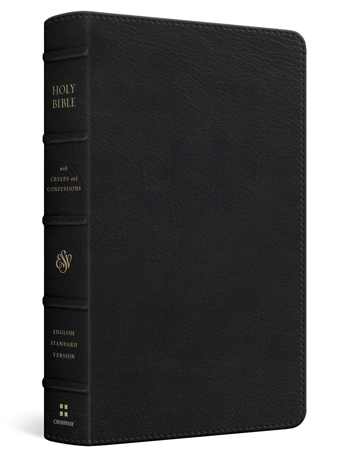 ESV Bible with Creeds and Confessions (Top Grain Leather, Black) cover image (8334541029576)