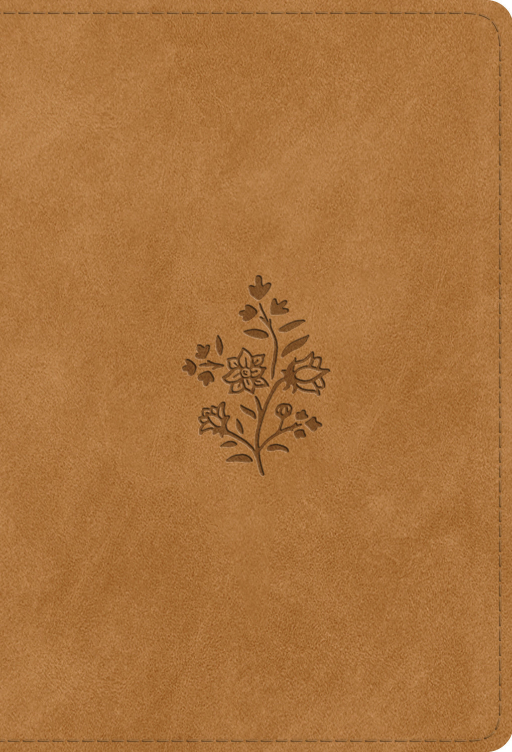 ESV Large Print Compact Bible, Red Letter (Trutone, Nubuck Caramel, Wildflower Design) front cover (8334539423944)