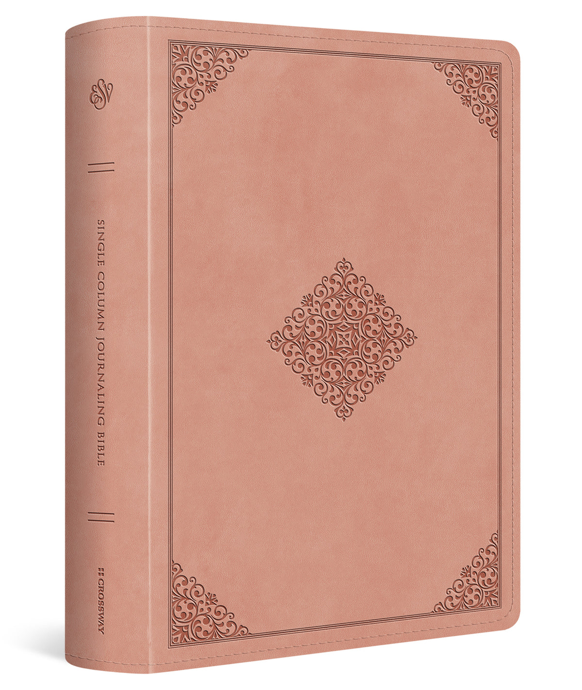 ESV Single Column Journaling Bible, Large Print (Trutone, Blush Rose, Ornament Design) cover image (8334543356104)