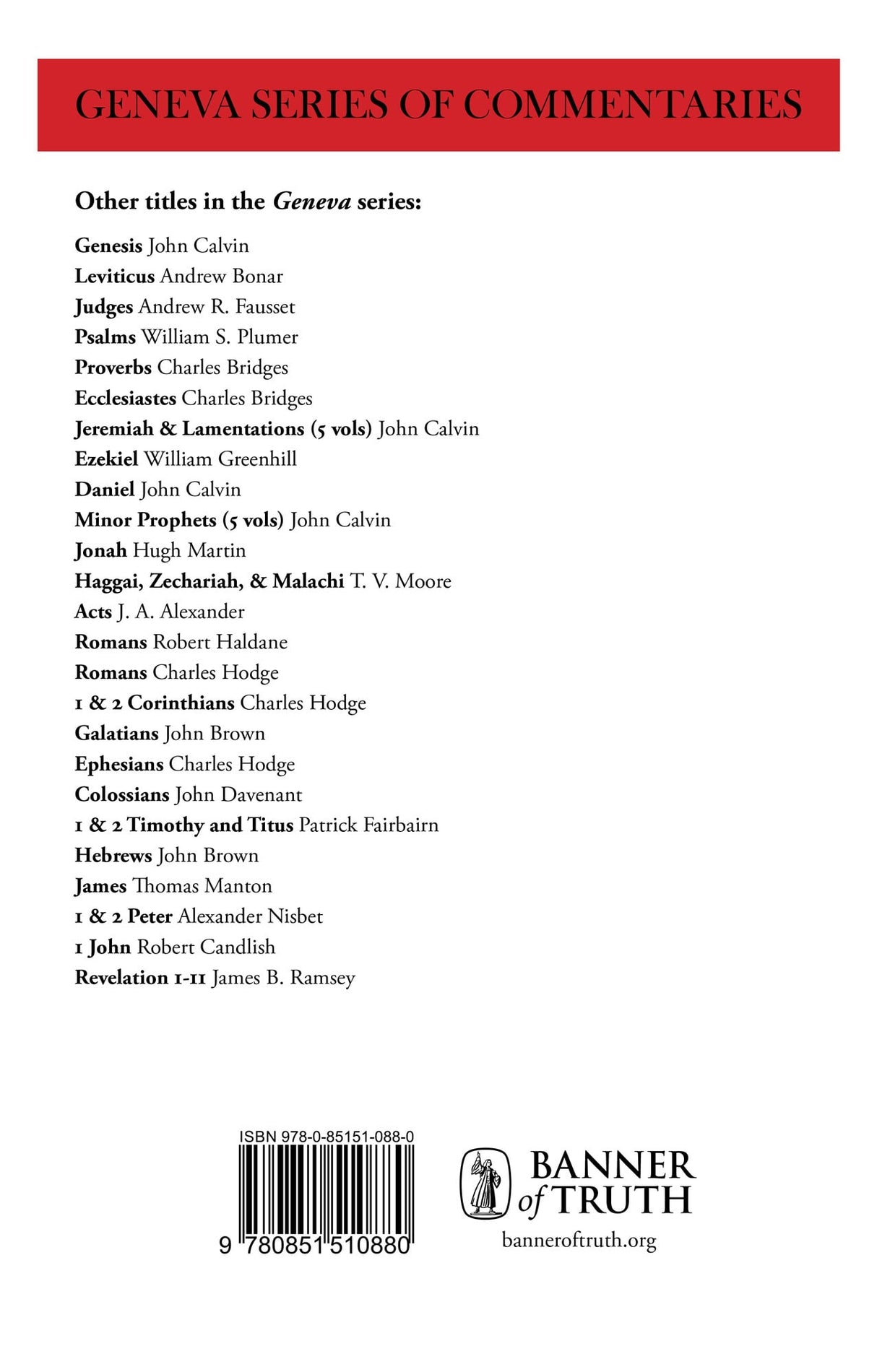 Proverbs (Geneva Commentaries)