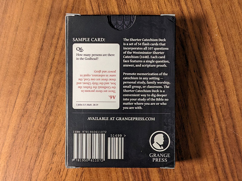 The Westminster Assembly The Shorter Catechism Deck