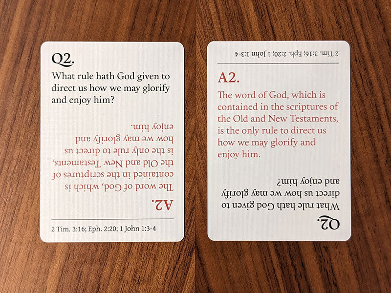 The Westminster Assembly The Shorter Catechism Deck