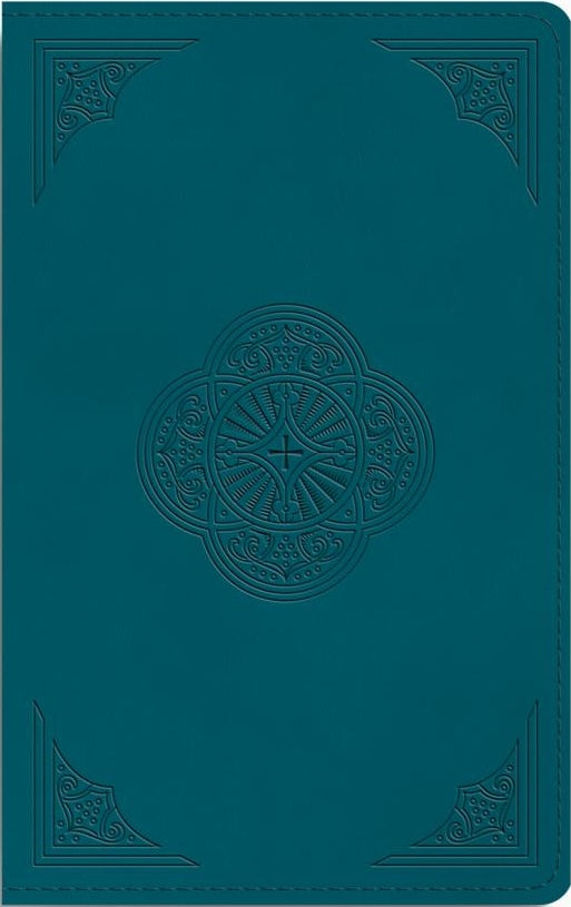 ESV Thinline Bible, Red Letter (Trutone, Deep Teal, Rotunda Design) - ESV - 9798874903602