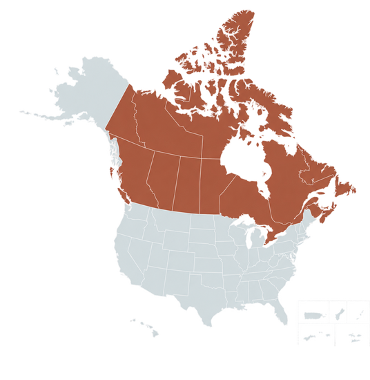 Canada Provinces Shipping Map