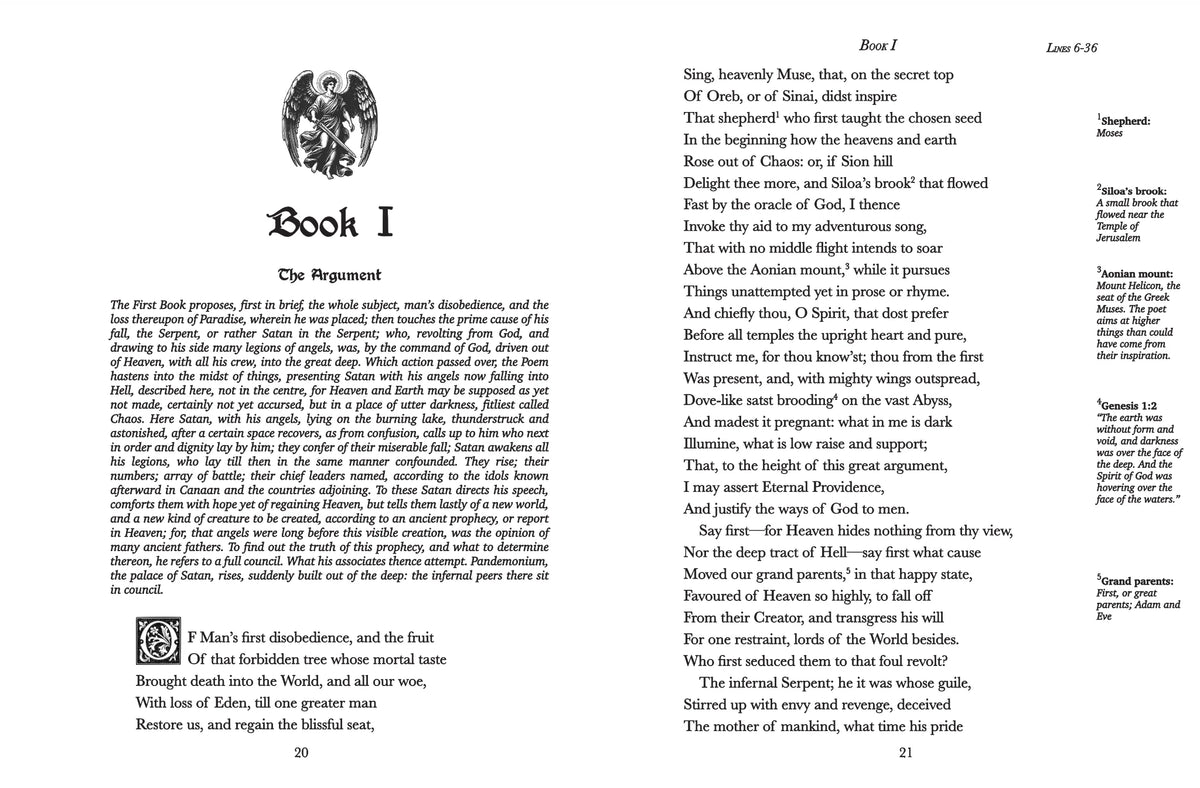 Sample text page from Paradise Lost: Legacy Edition