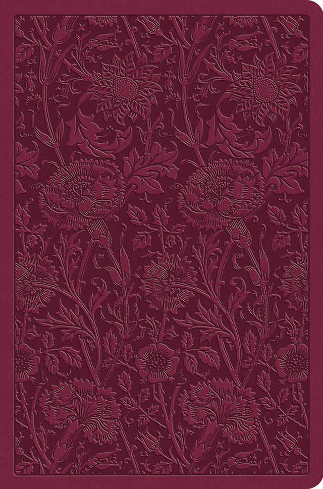 ESV Value Compact Bible (Trutone, Raspberry, Floral Design) - ESV - 9798874902803