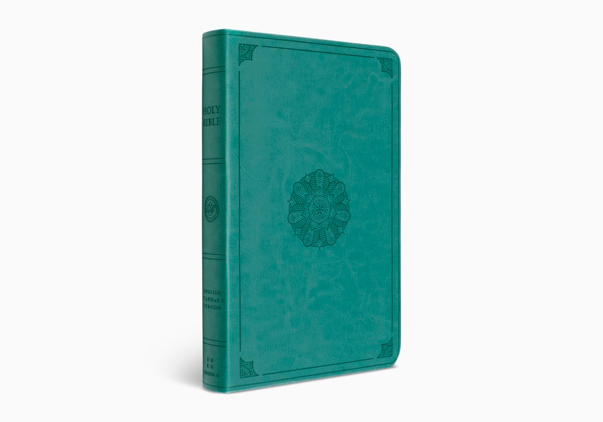 ESV Large Print Value Thinline Bible (TruTone, Turquoise, Emblem Design)