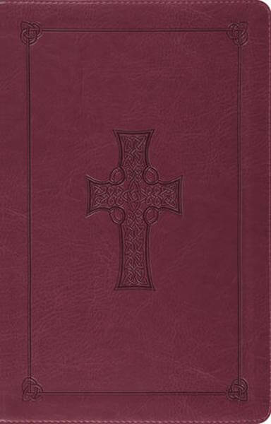 ESV Large Print Thinline Reference Bible (TruTone, Burgundy, Celtic Cross Design) COVER IMAGE