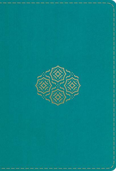 ESV Large Print Compact Bible (TruTone, Teal, Bouquet Design) cover image