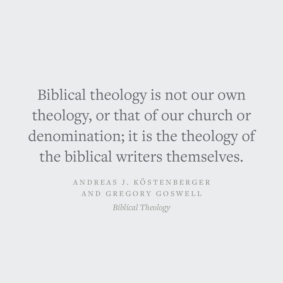 Biblical Theology: A Canonical, Thematic, and Ethical Approach