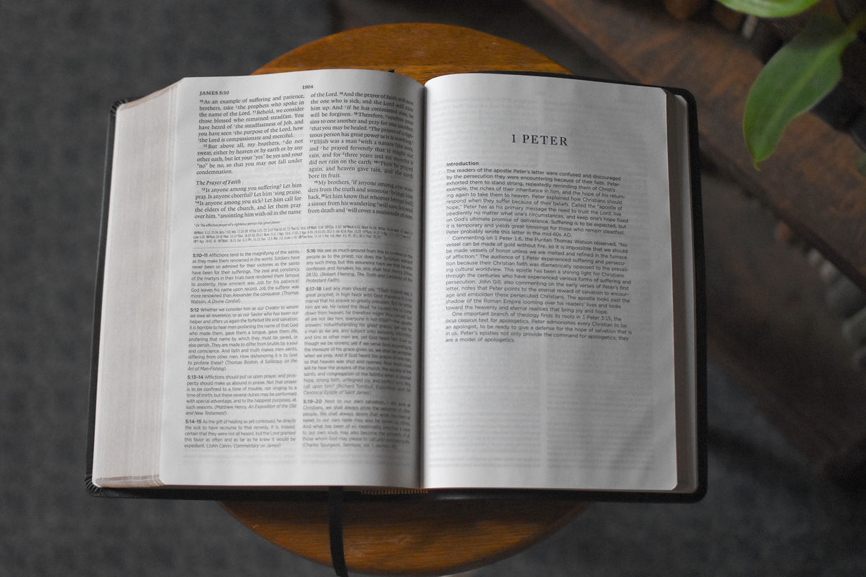 ESV Church History Study Bible (Black Leather)