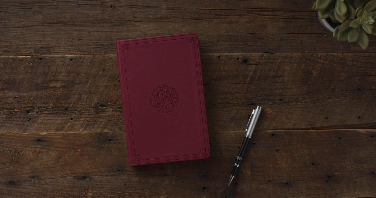 ESV Premium Gift Bible (Trutone, Raspberry, Emblem Design)