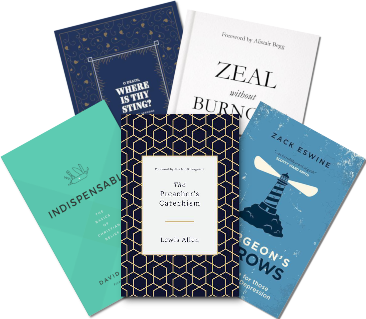 Pastor's Care Package: 5-Volume Bundle (Includes The Preacher's Catechism, Spurgeon's Sorrows, Indispensable, Zeal Without Burnout, and O Death, Where is Thy Sting?)