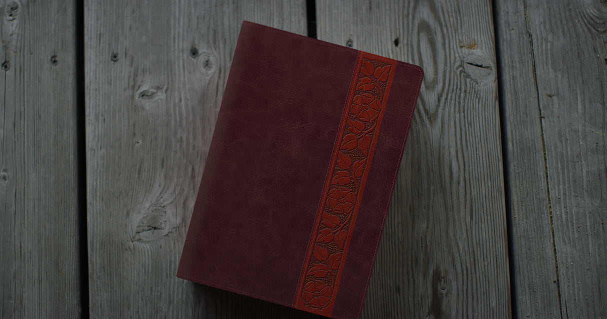 ESV Study Bible, Large Print (Trutone, Mahogany, Trellis Design, Indexed)