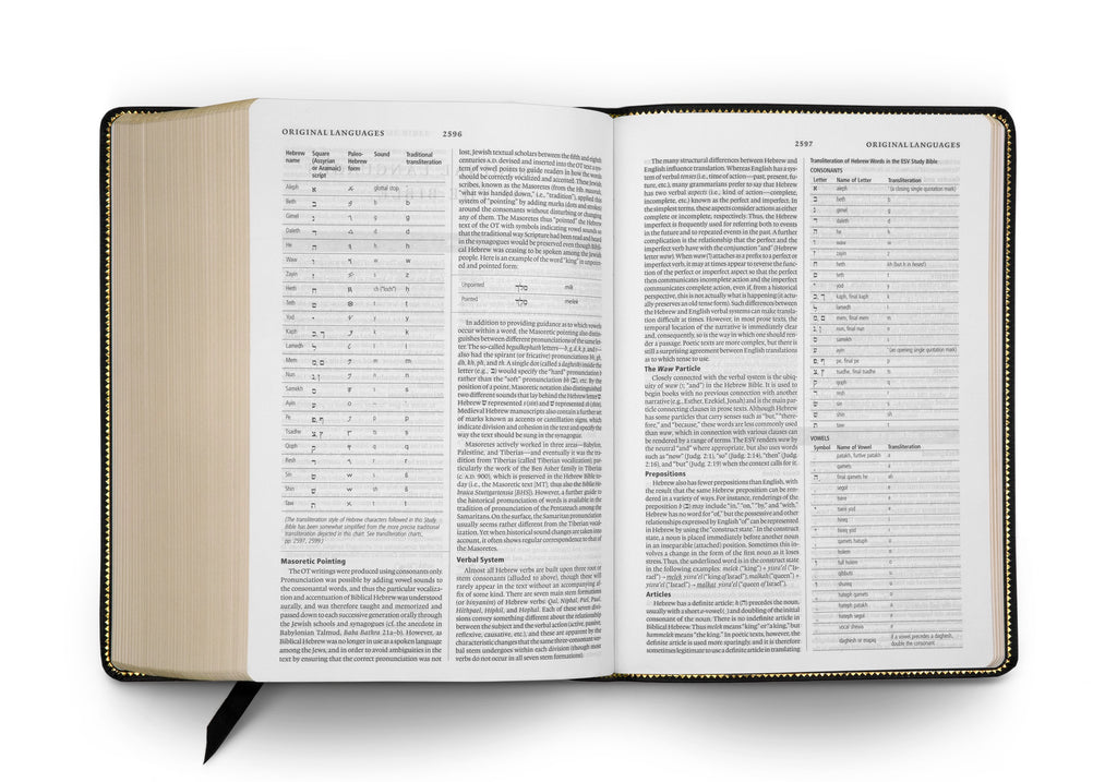 ESV Study Bible (Genuine Leather, Black) Westminster Bookstore
