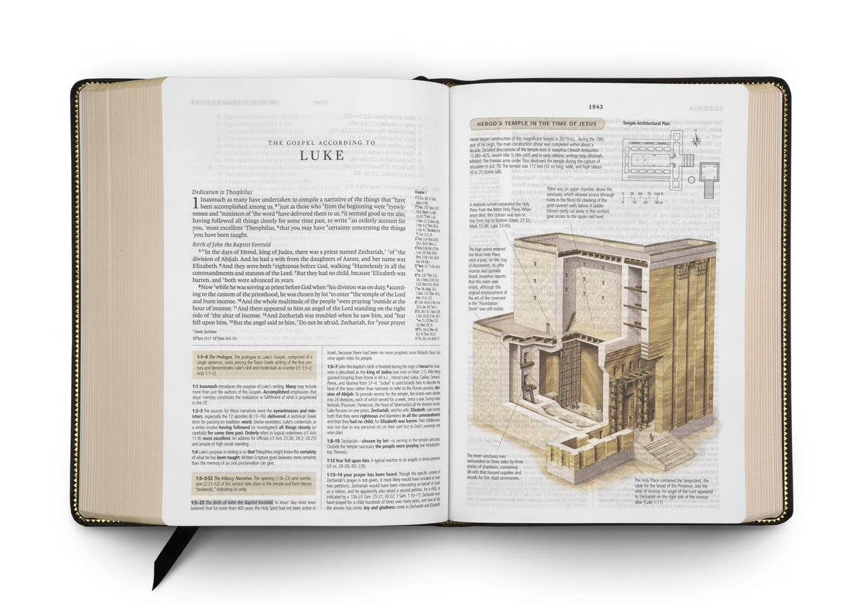 ESV Study Bible (Genuine Leather, Black) (1023686475823)
