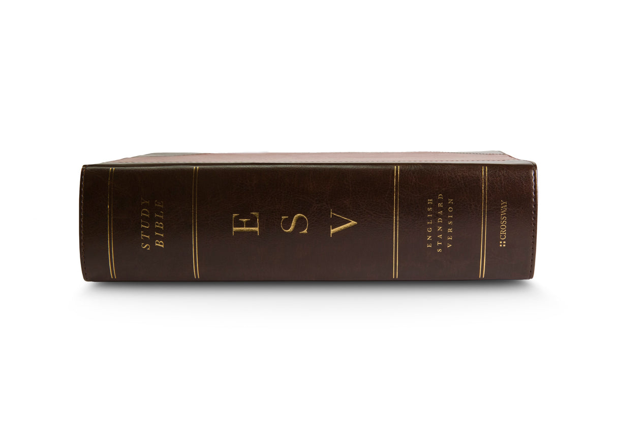 ESV Study Bible, Large Print (TruTone, Brown/Cordovan, Portfolio Design)