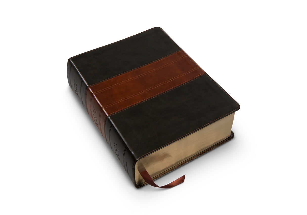 ESV Study Bible, Large Print (TruTone, Forest/Tan, Trail Design)