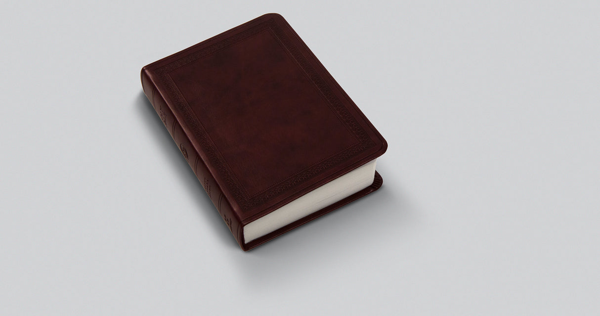 ESV Value Large Print Compact Bible (Trutone, Mahogany, Border Design)
