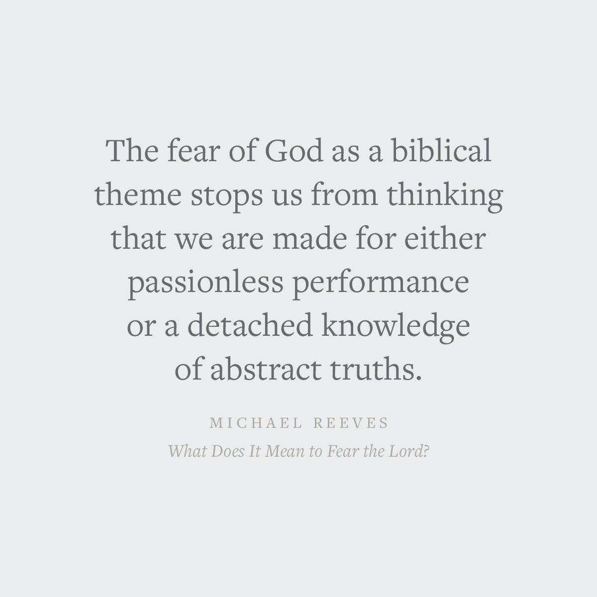 What Does It Mean to Fear the Lord? (Union)