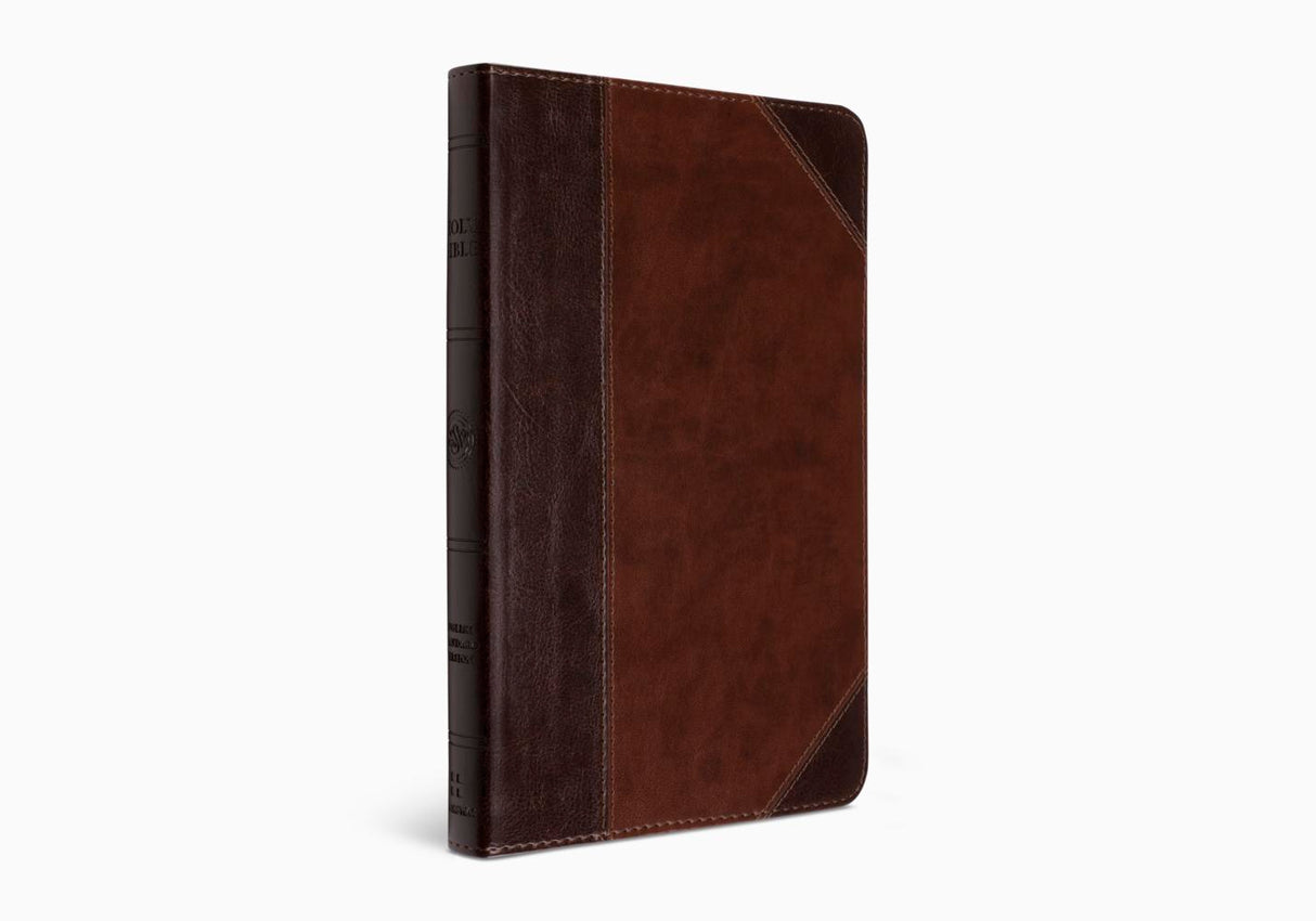 ESV UltraThin Bible (TruTone, Brown/Walnut, Portfolio Design)