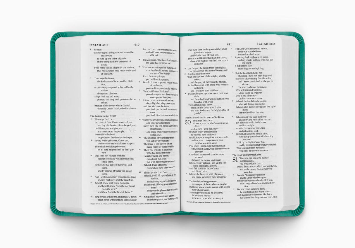 ESV Value Compact Bible (TruTone, Turquoise, Emblem Design)