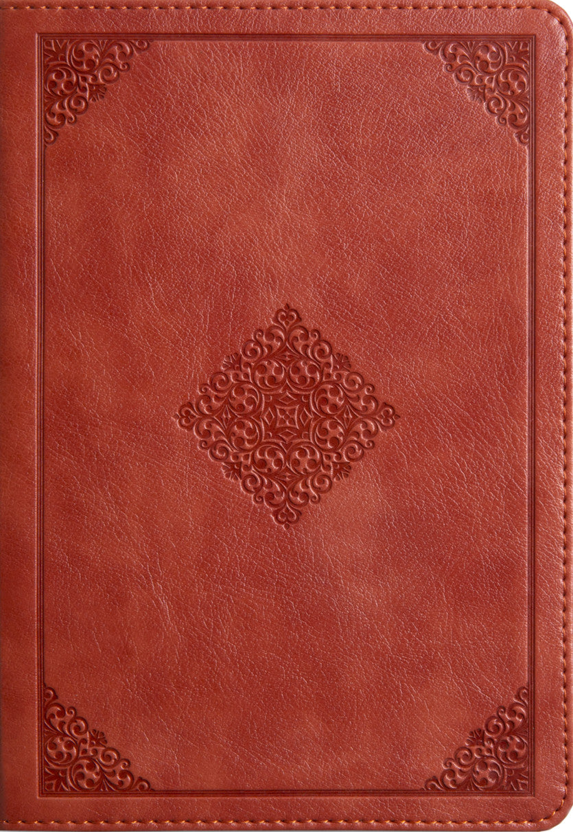 ESV Large Print Compact Bible (Trutone, Terracotta, Ornament Design) - - - 9781433575877