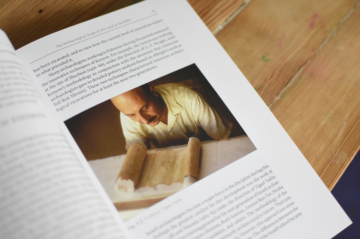 The Case for Biblical Archaeology lying open to an interior page
