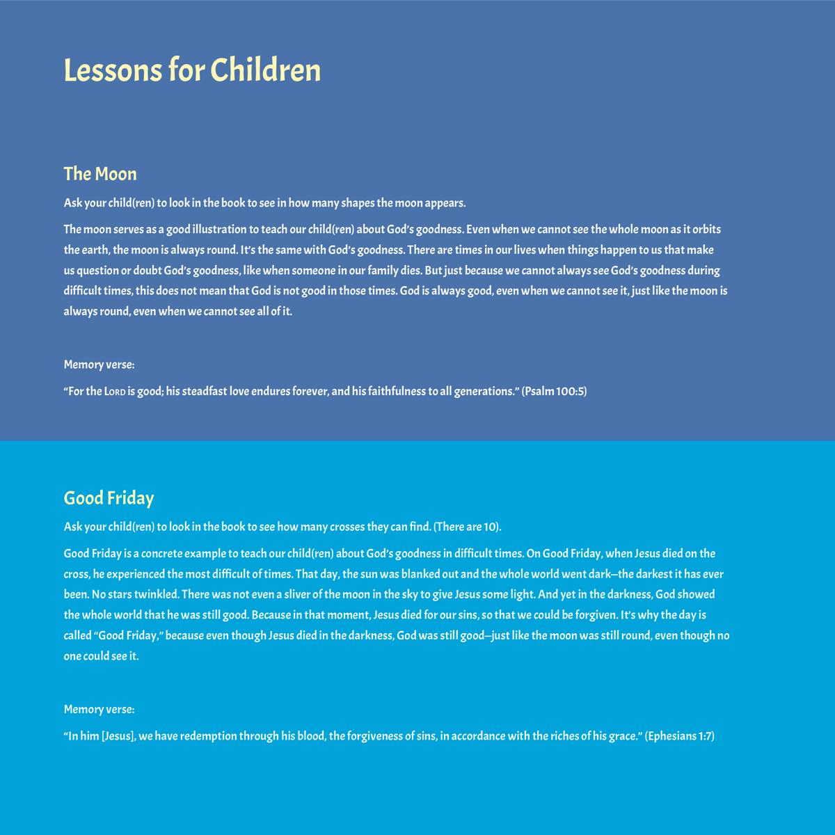 Sample text page from The Moon is Always Round