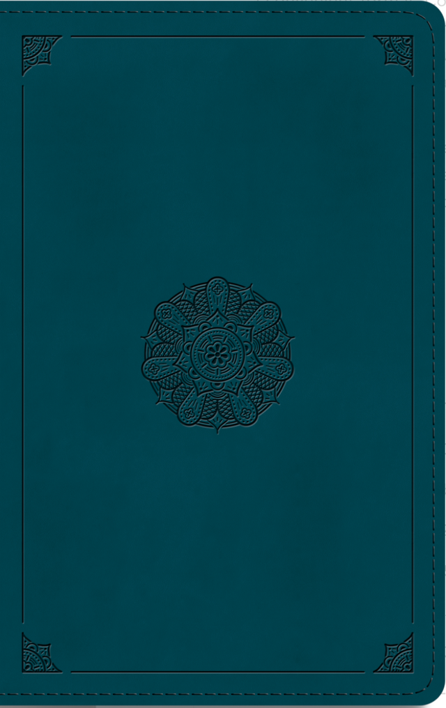 ESV Large Print Personal Size Bible (Trutone, Deep Teal, Emblem Design) - ESV - 9781433593093