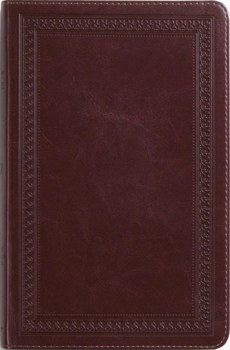 ESV Thinline Bible, Red Letter (Trutone, Mahogany, Border Design) - ESV - 9798874903633