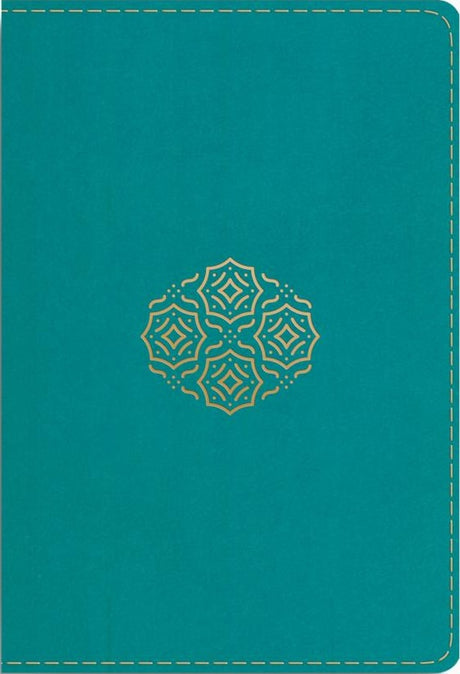 ESV Large Print Compact Bible, Red Letter (Trutone, Teal, Bouquet Design) - ESV - 9798874902940